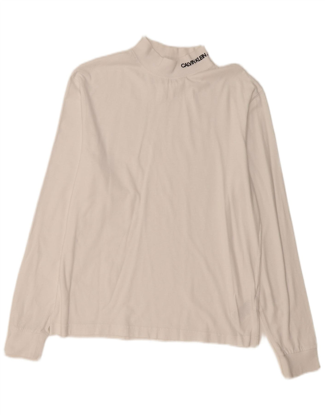 CALVIN KLEIN JEANS Herre Top Langærmet Lille Hvid Bomuld