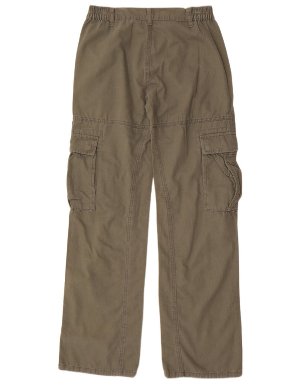 Benetton Boys Loose Fit Cargo Bukser 11-12 år 2XL W28 L31 Khaki Bomuld