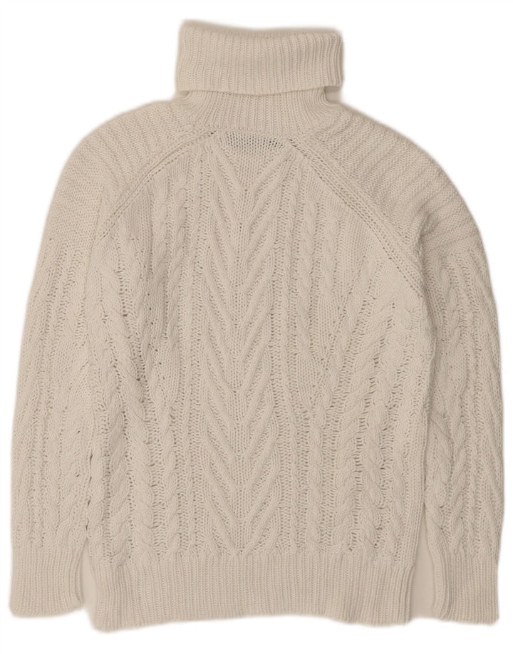 Zara Dame Rullehals Sweater UK 10 Small White