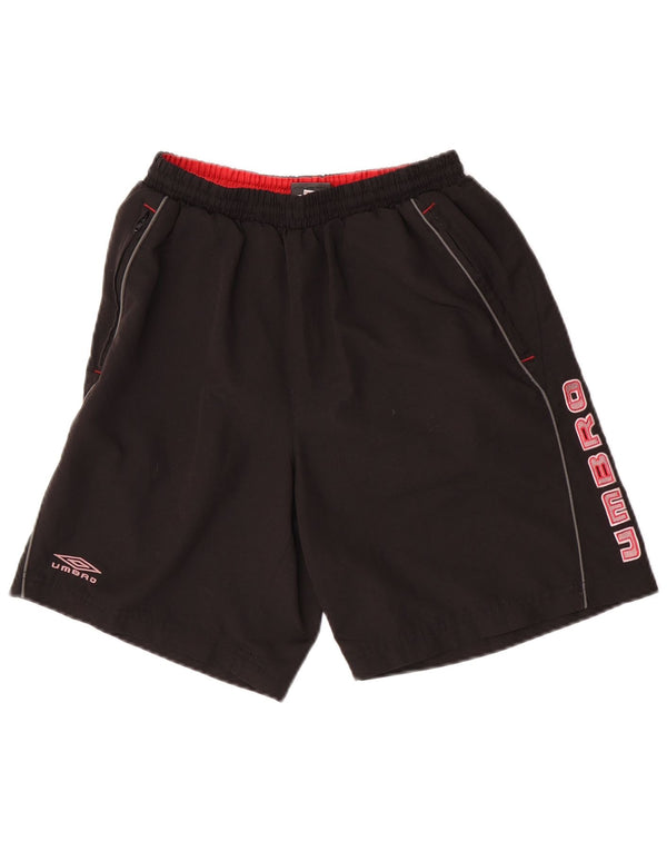 Umbro Mens Graphic Swimming Shorts Medium  Black Colourblock Polyester