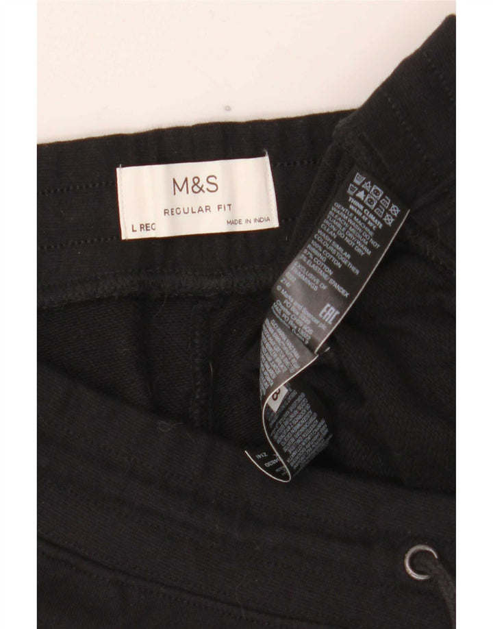 Marks & Spencer Herre Regular Fit Sportshorts Stor sort bomuld