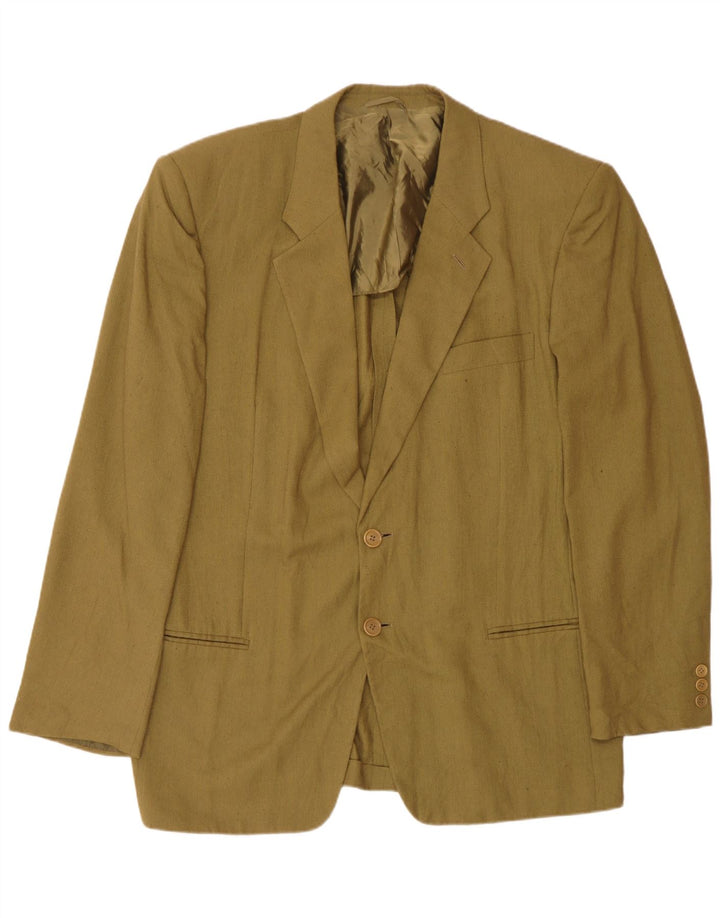 Giorgio Armani Herre 2-knaps blazerjakke IT 52 Stor grøn hør