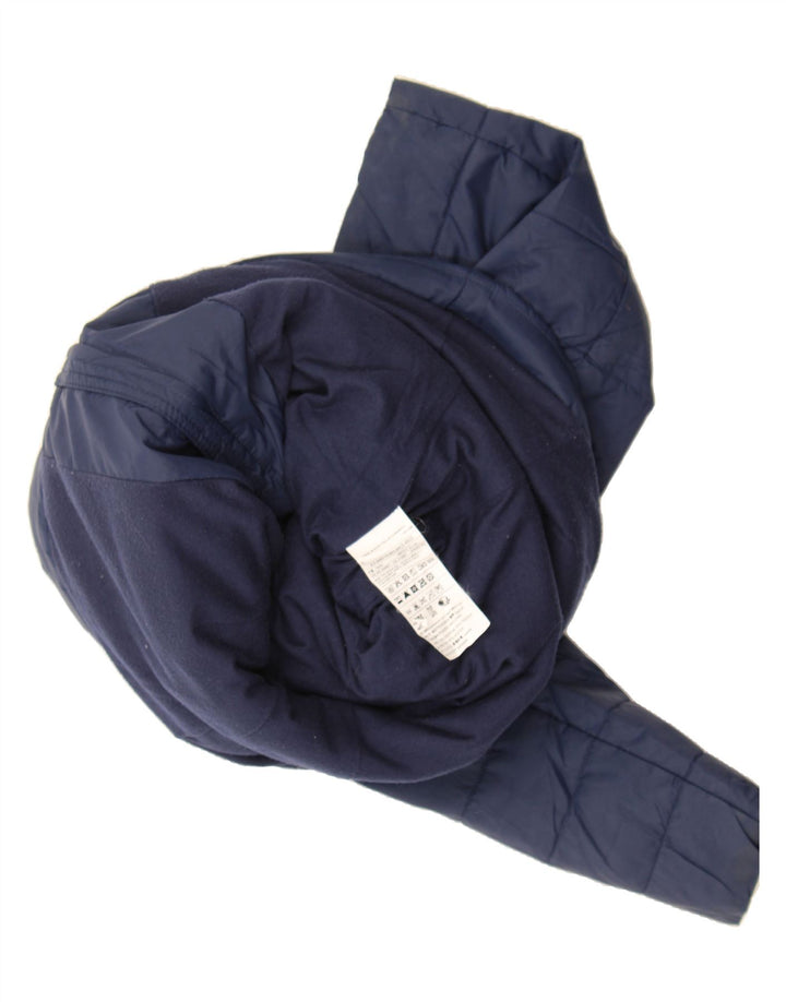 BENETTON Girls Bomber Padded Jacket 8-9 Years Large Navy Blue Polyester Vintage Benetton and Second-Hand Benetton from Messina Hembry 
