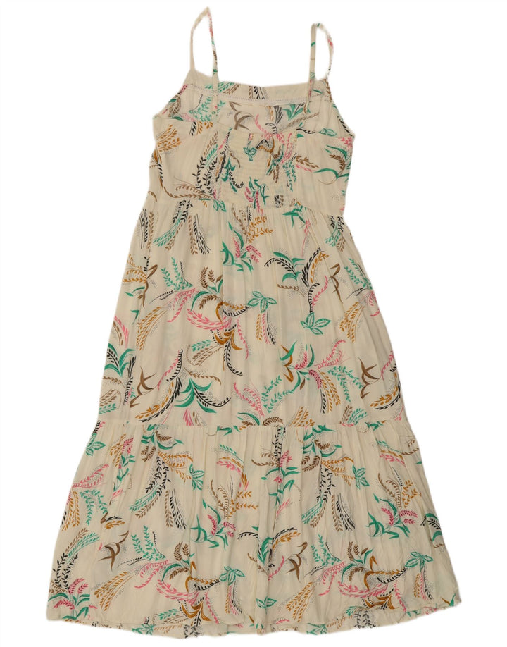 Marks & Spencer Dame Sundress UK 12 Medium Off White Floral Viscose