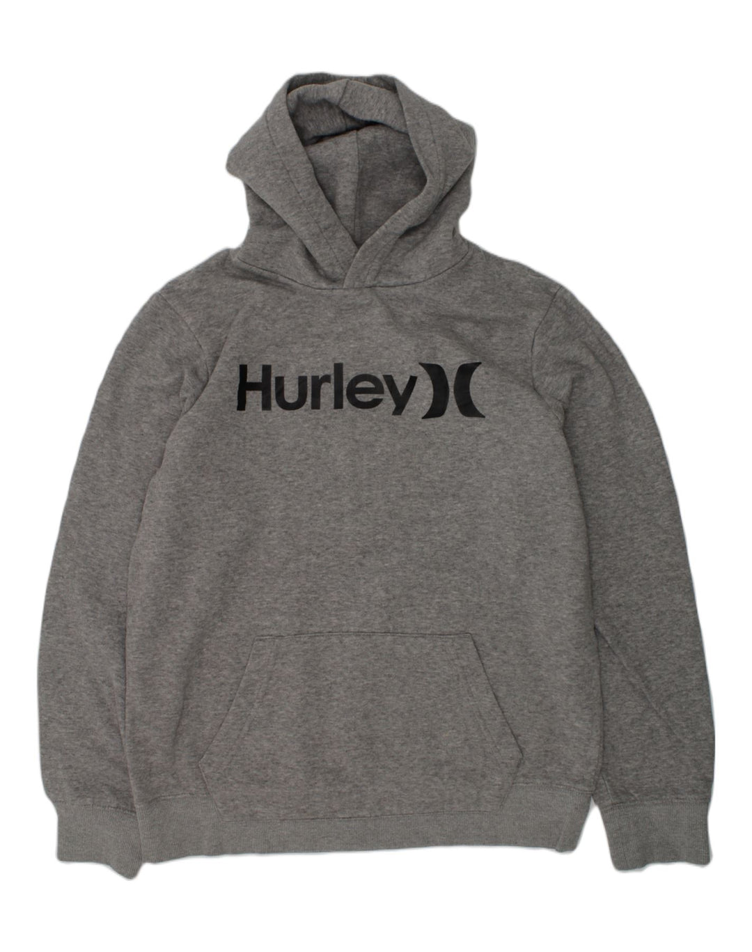 HURLEY Boys Graphic Hoodie Jumper 15-16 Years Grey Cotton | Vintage Hurley | Thrift | Second-Hand Hurley | Used Clothing | Messina Hembry 