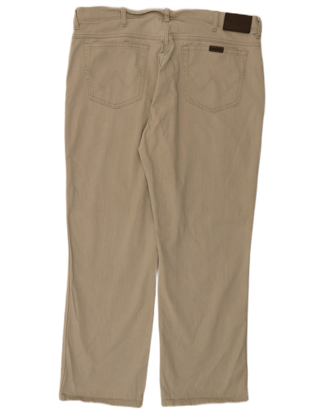 Wrangler Herre Regular Fit Straight Jeans W40 L32 Beige Bomuld