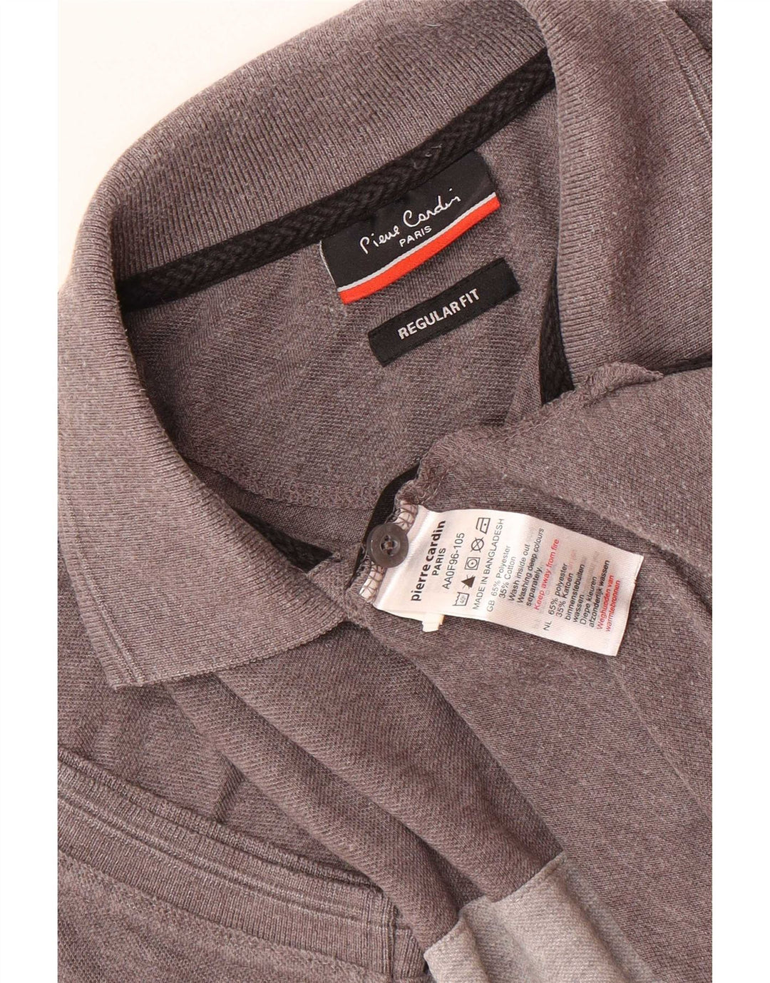 Pierre Cardin Herre Regular Fit Polo Shirt Lille Grå Colourblock Polyester