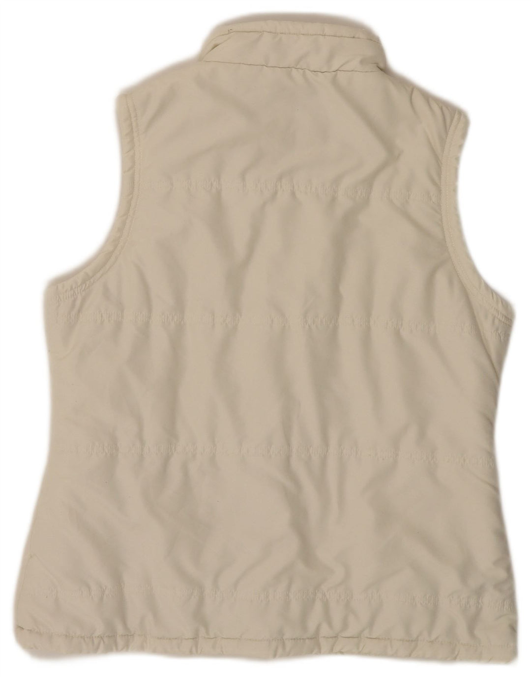 WEIRD FISH Womens Polstret Gilet UK 14 Medium Off White Polyester