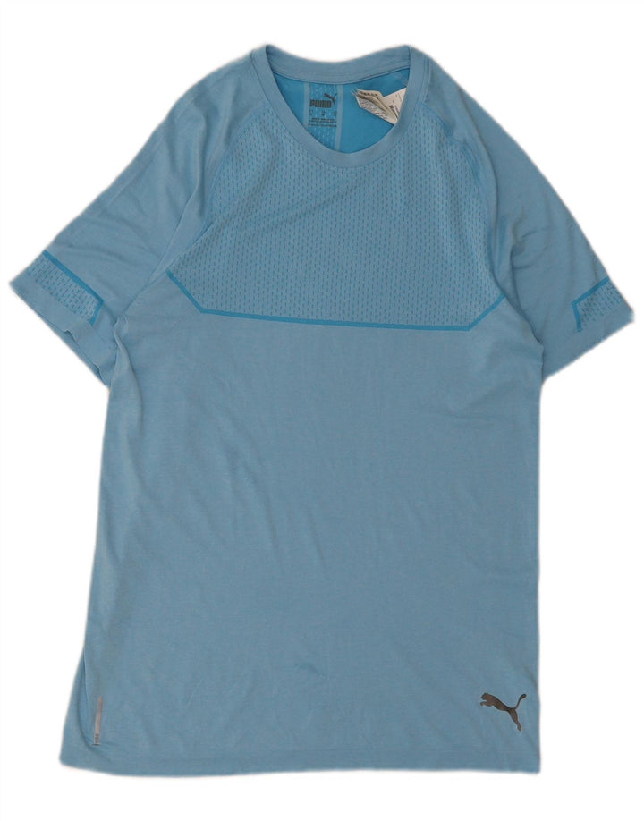 Puma T-shirt top mellemblå polyester til mænd