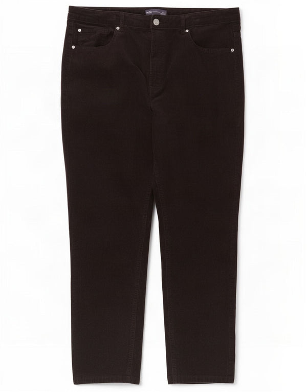 Marks & Spencer koniske fløjlsbukser til kvinder UK 18 XL W36 L28 Brun