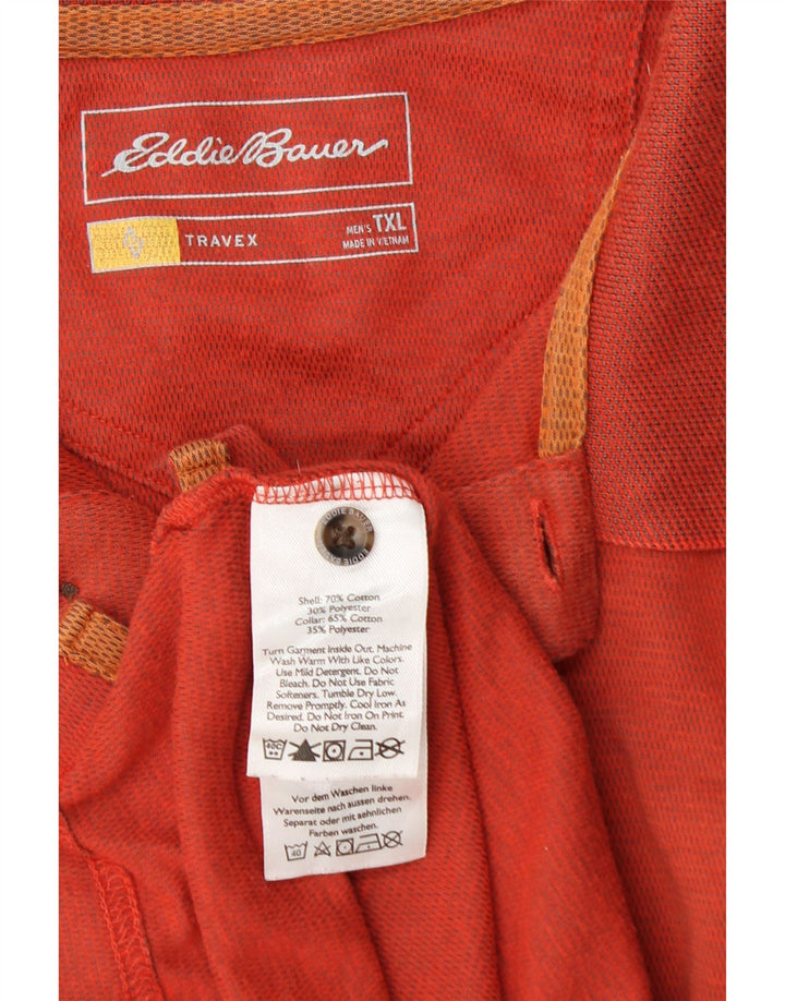 EDDIE BAUER Poloshirt til mænd XL Orange Bomuld