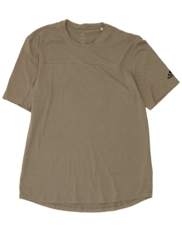 Adidas Herre Aeroready T-Shirt Top Stor Khaki Polyester