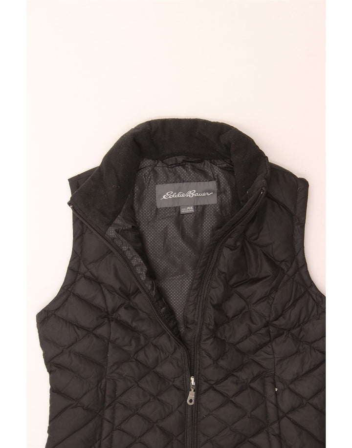 EDDIE BAUER Womens Padded Gilet UK 6 XS Black Polyester Vintage Eddie Bauer and Second-Hand Eddie Bauer from Messina Hembry 