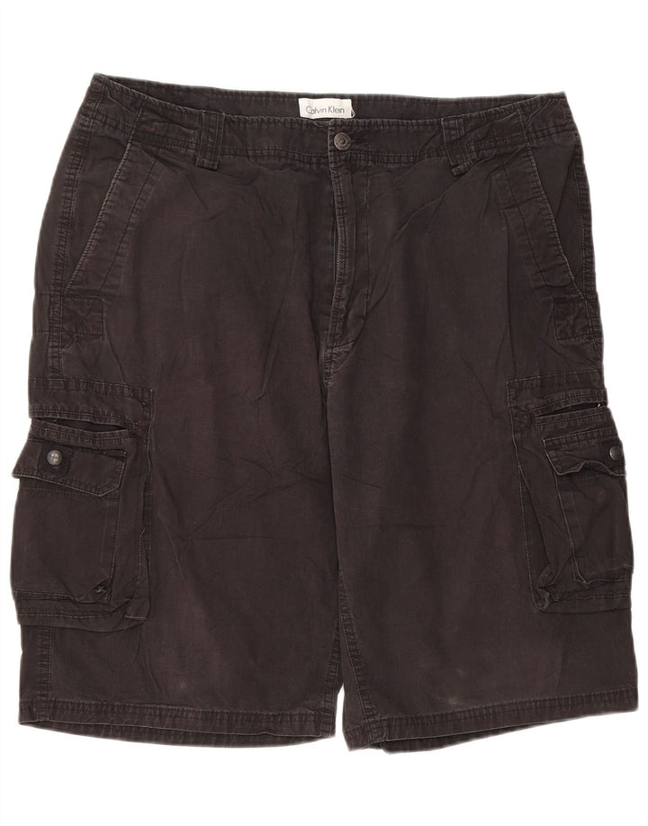 CALVIN KLEIN Herre Cargo Shorts W36 Large Black Bomuld