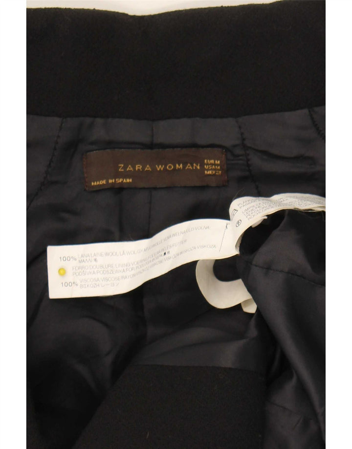 Zara Dame Blazer Jacket UK 12 Medium Sort Uld
