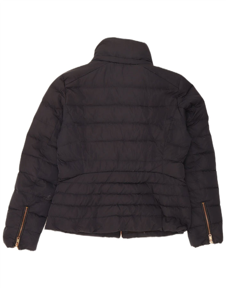 Zara Dame Polstret Jakke UK 14 Large Navy Blue