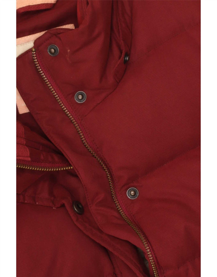 Fat Face Womens Polstret Gilet UK 14 Large Maroon Polyester