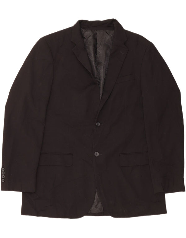 DOCKERS Herre 2-knaps blazerjakke UK 42 XL Sort Polyester
