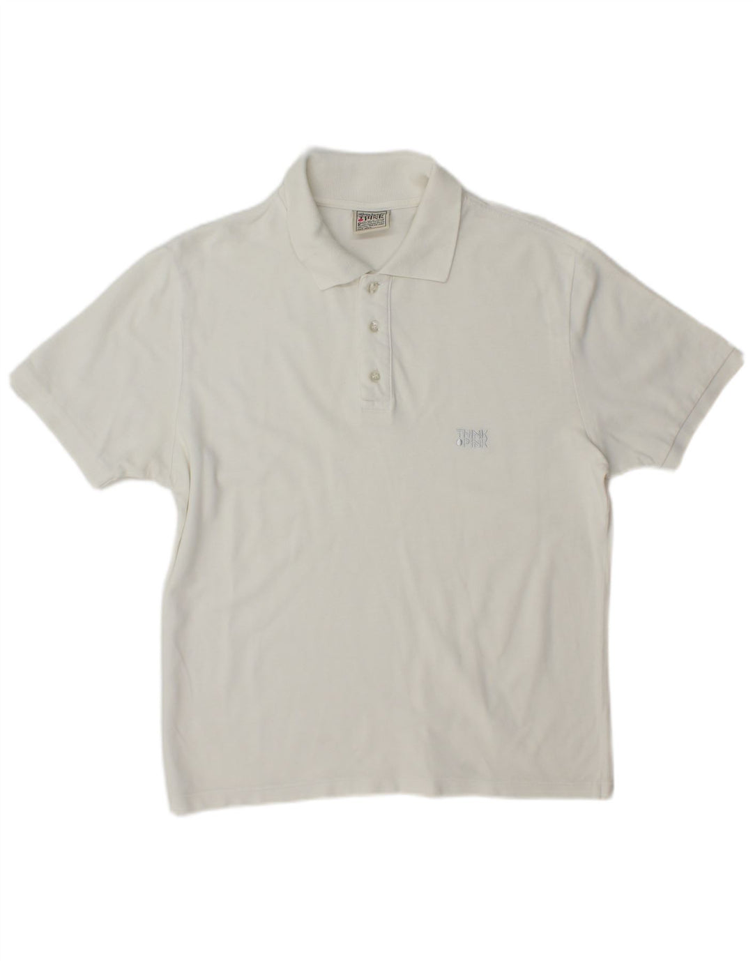 Tænk Pink Herre Polo Shirt Lille Hvid