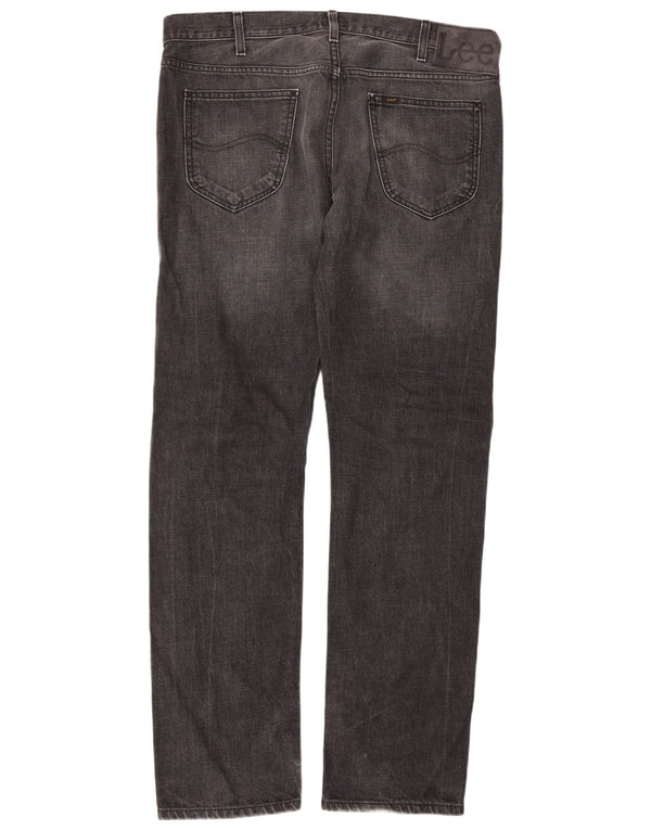 Lee Mens Daren Straight Jeans W36 L34 Grå Bomuld