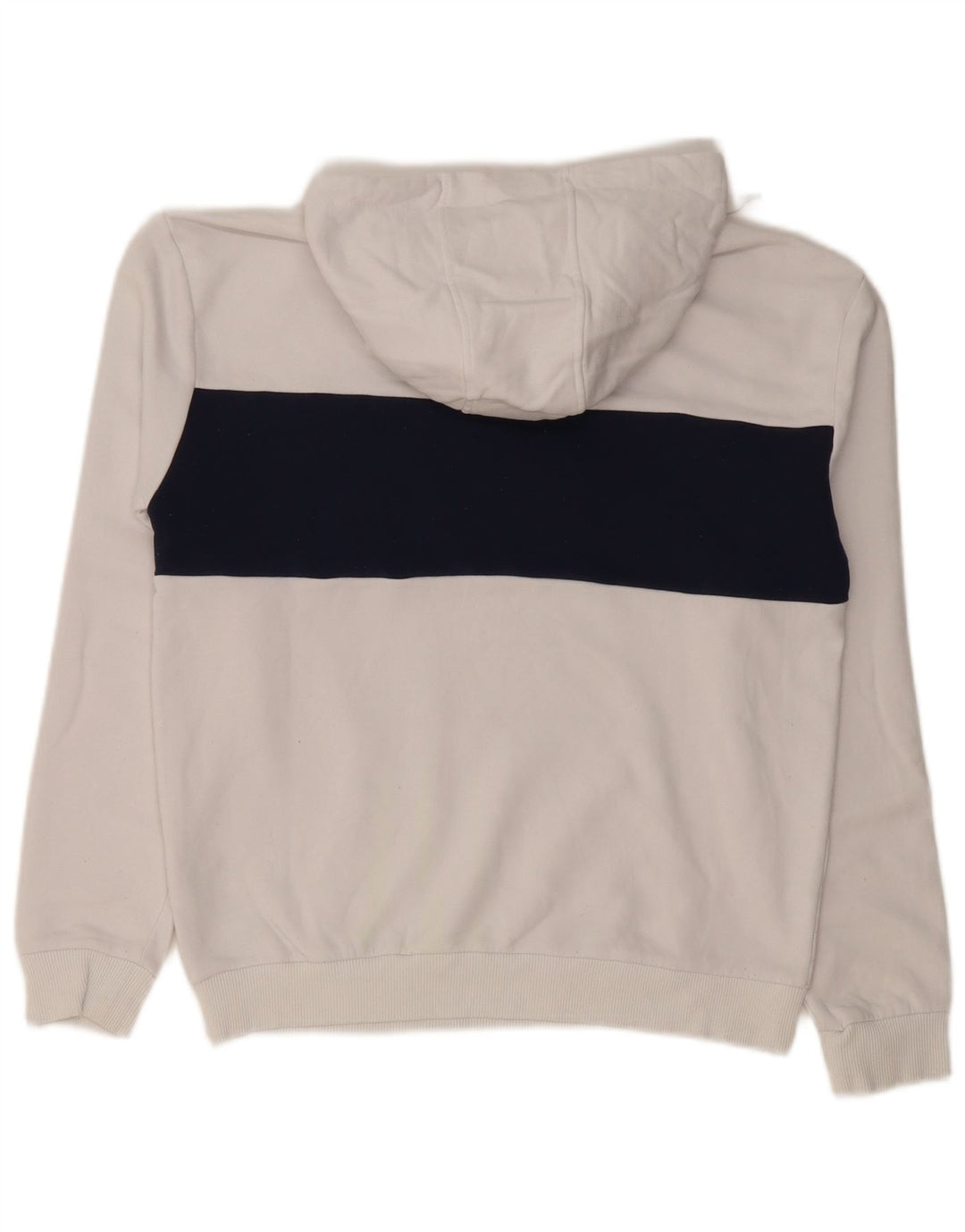FILA Grafisk hættetrøje til kvinder UK 14 Medium White Colourblock Bomuld