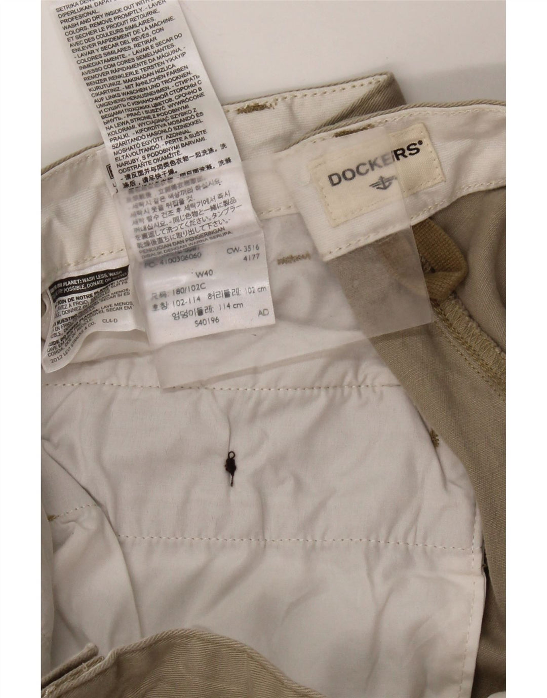 DOCKERS Herre Cargo Shorts W40 XL Beige Bomuld