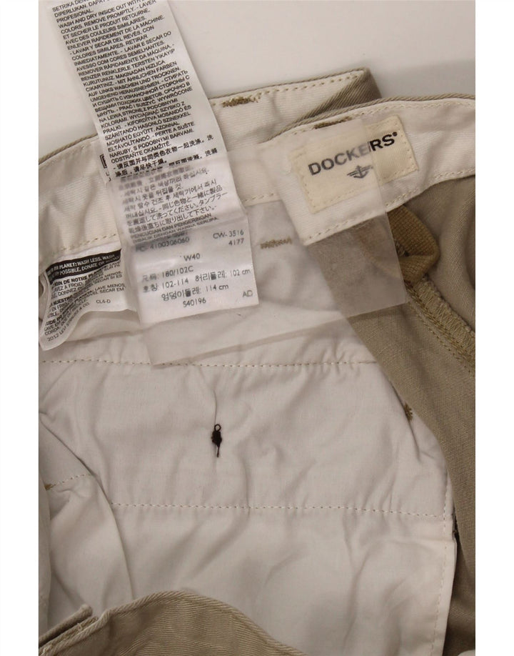 DOCKERS Herre Cargo Shorts W40 XL Beige Bomuld
