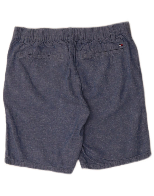 Tommy Hilfiger drenge grafiske chinoshorts 13-14 år W26 blå bomuld