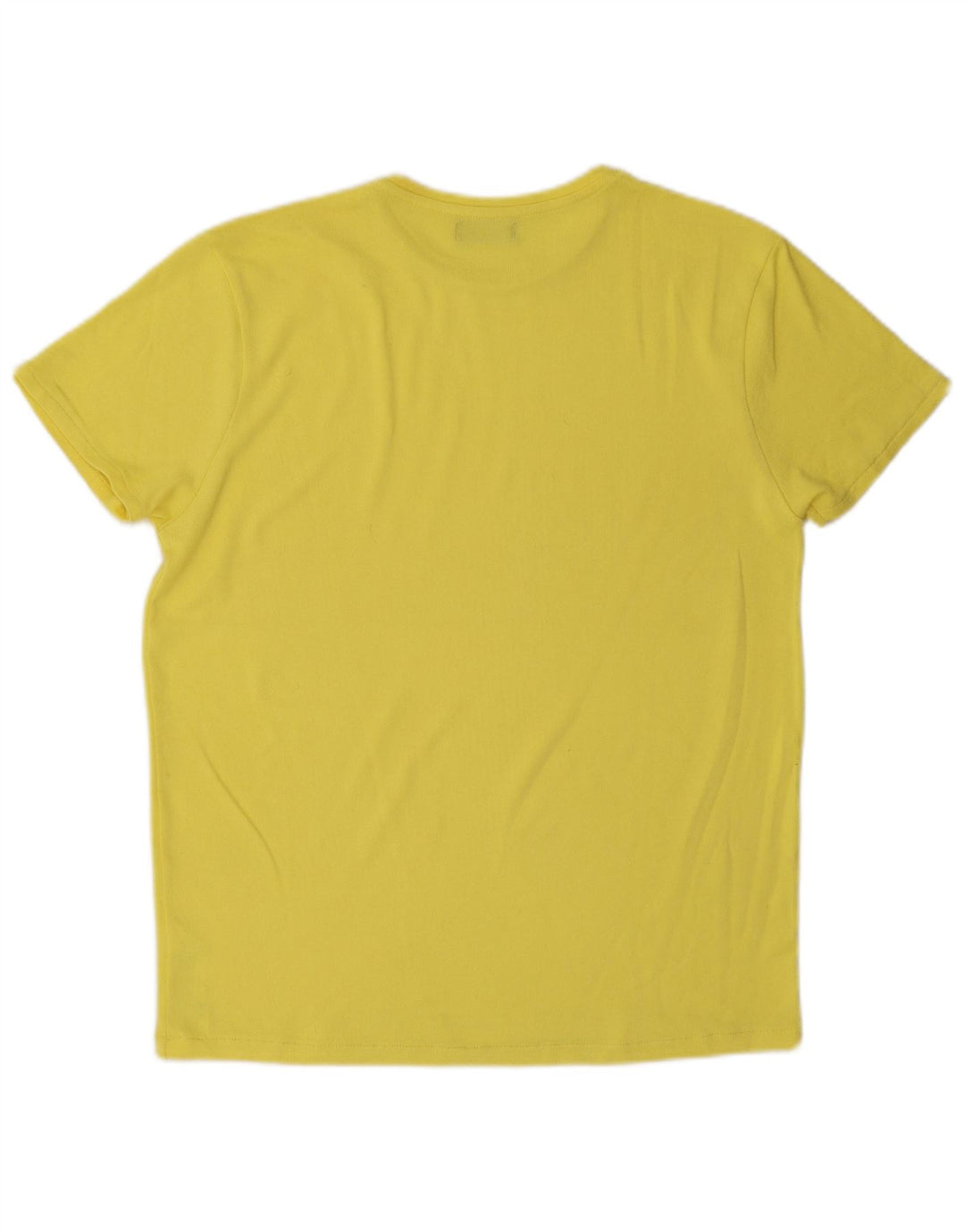 Zara Herre T-Shirt Top Stor Gul Polyester