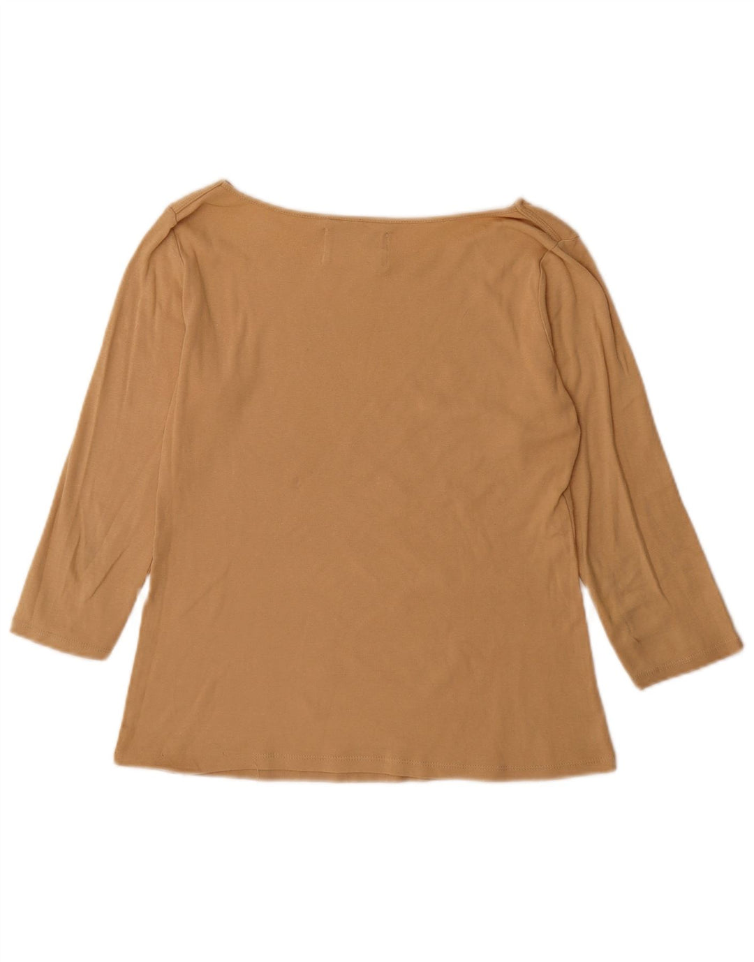 Zara Dame Top 3/4 ærme UK 14 Stor Beige Bomuld