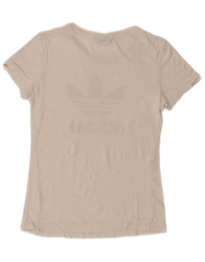 ADIDAS Womens Graphic T-Shirt Top UK 10 Small White