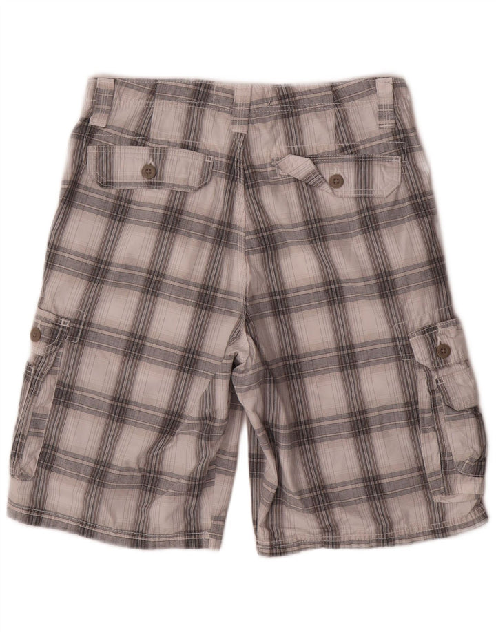 LEE Herre Kansas Cargo Shorts W32 mellemgrå ternet bomuld
