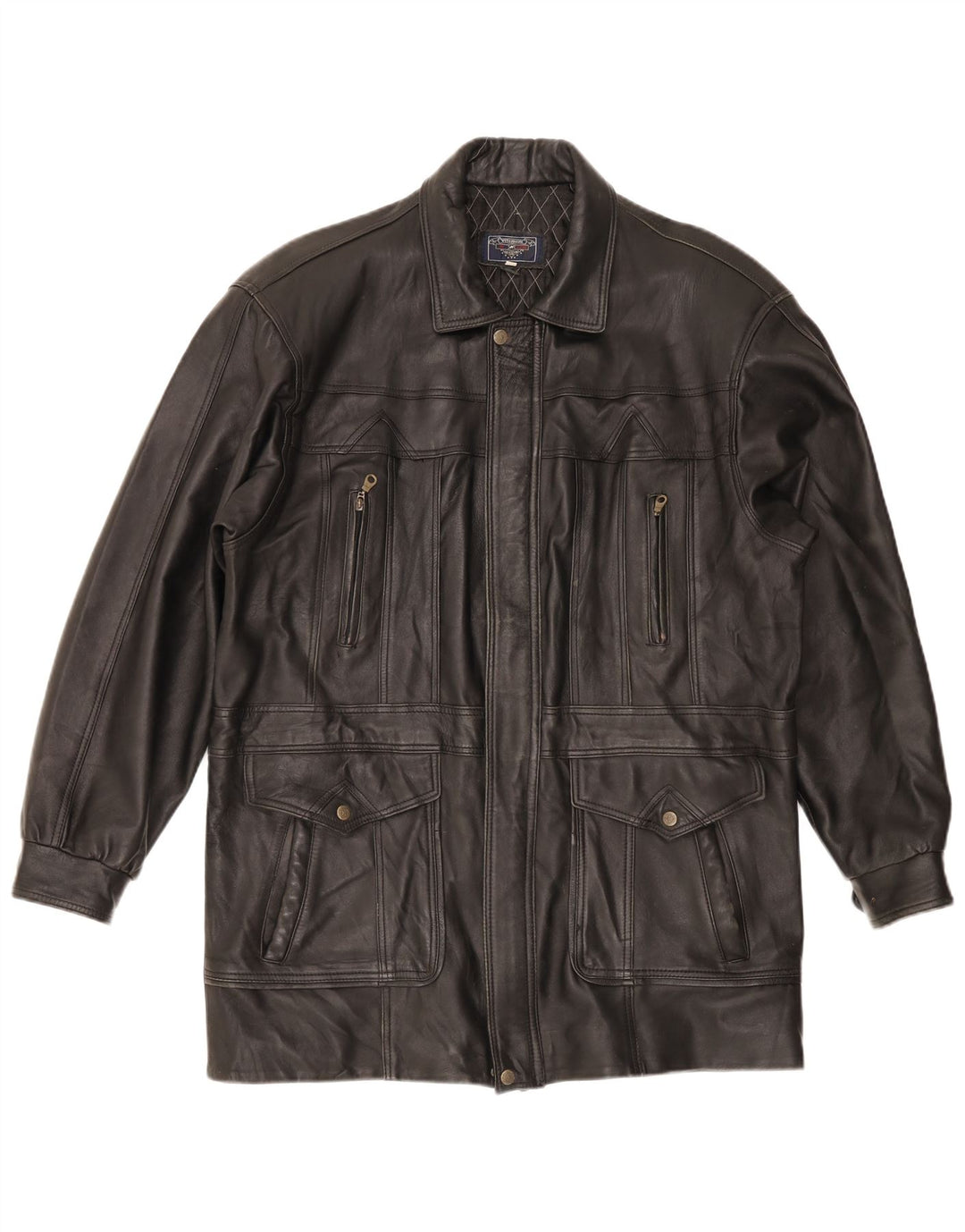 Vintage herre læderfrakke UK 40 Large Black