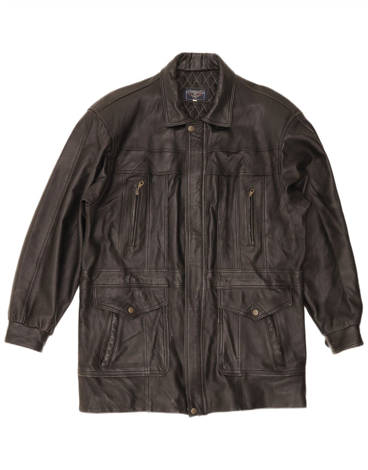 Vintage herre læderfrakke UK 40 Large Black