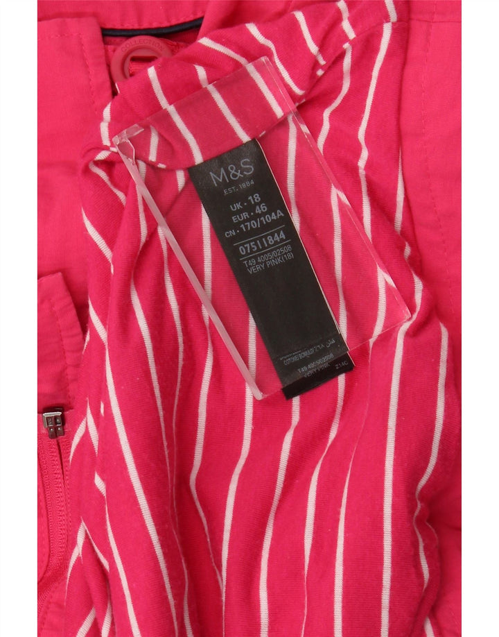 Marks & Spencer Kvinder Oversized Utility Jacket UK 18 XL Pink Bomuld