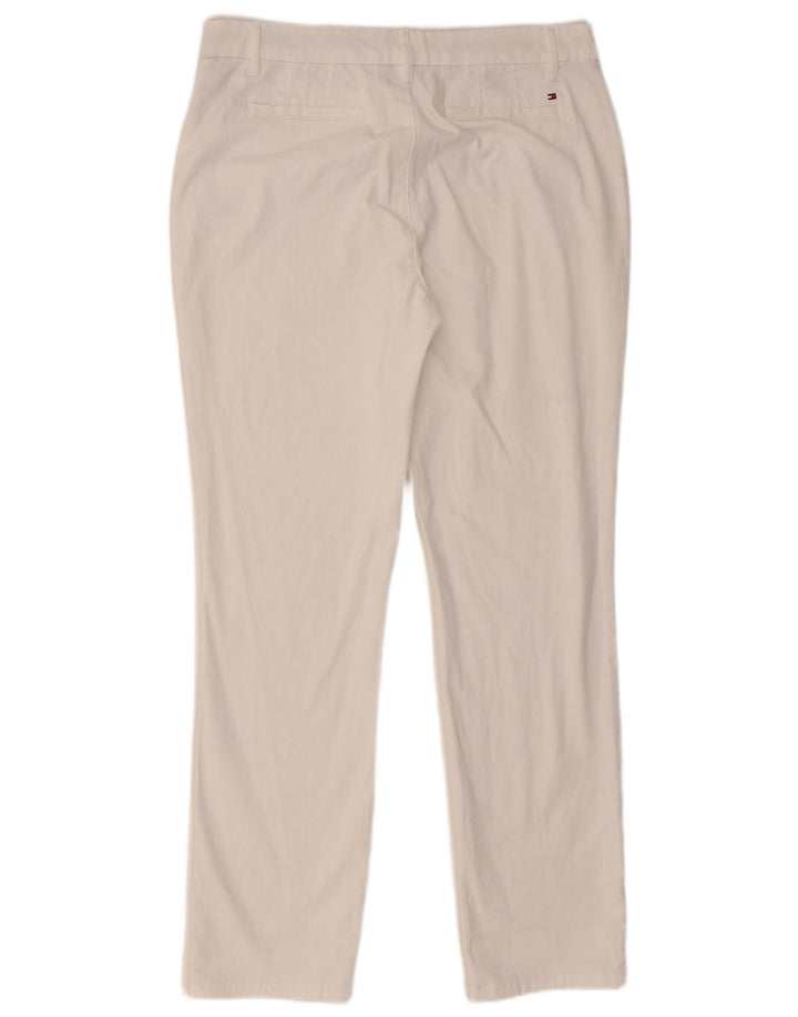 Tommy Hilfiger Dame Slim Chino Bukser US 8 Medium W32 L29 Hvid Bomuld