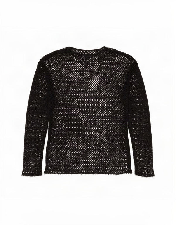 Zara Damehæklet See Through Top UK 10 Small Black