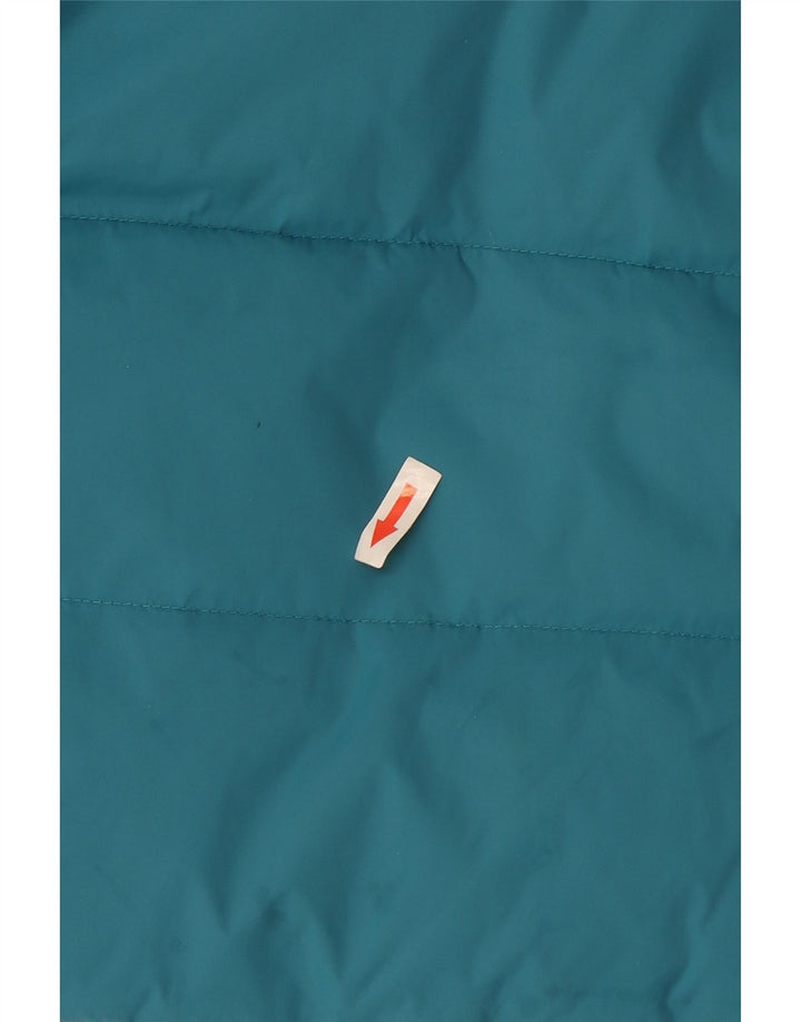 Benetton Piger Hætte Vendbar Polstret Jakke 7-8 År Medium Blå