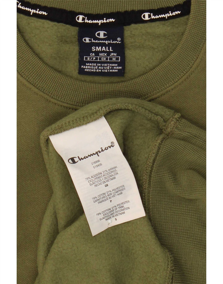 Champion Herre Sweatshirt Jumper Small Khaki Bomuld