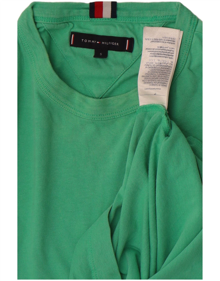 Tommy Hilfiger Herre T-Shirt Top Lille Grøn Bomuld