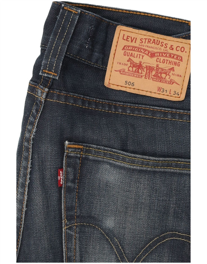 LEVI'S Herre 506 Lige jeans med standard pasform W31 L30 blå bomuld
