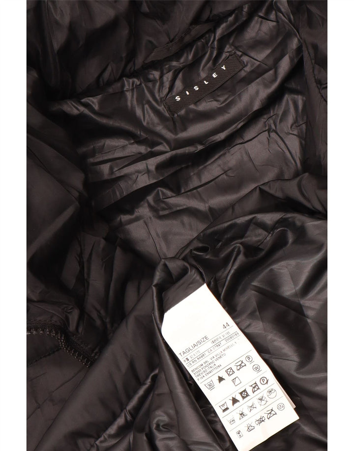SISLEY Womens Padded Jacket IT 44 Medium Black Polyester