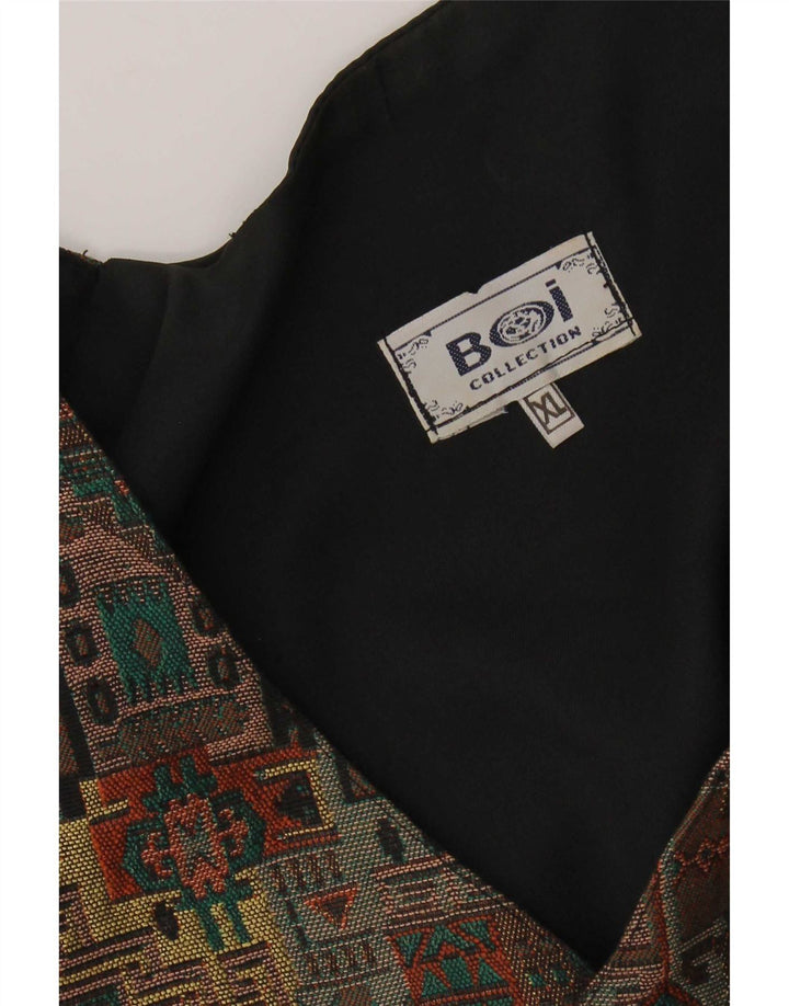 Vintage herrevest XL Sort Geometrisk