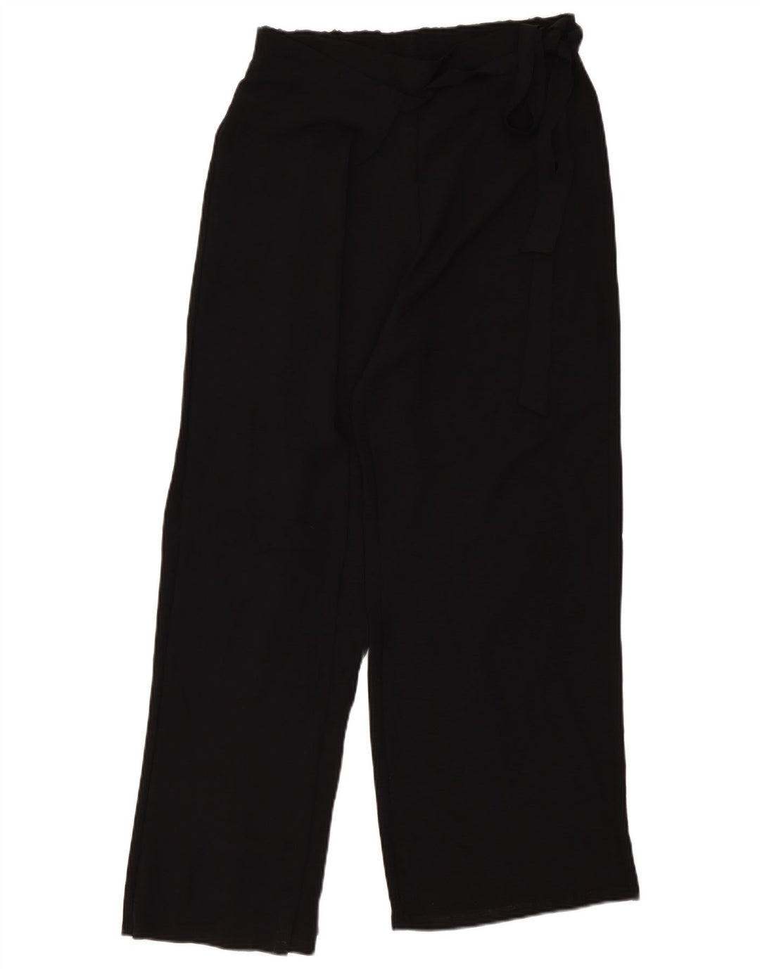 Zara kvinders brede ben Casual bukser store W30 L30 sort polyester