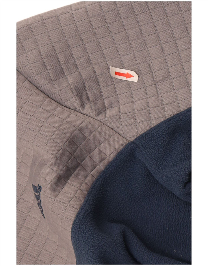 Adidas Fleece Jumper med lynlås til mænd Medium Marineblå Colourblock Polyester