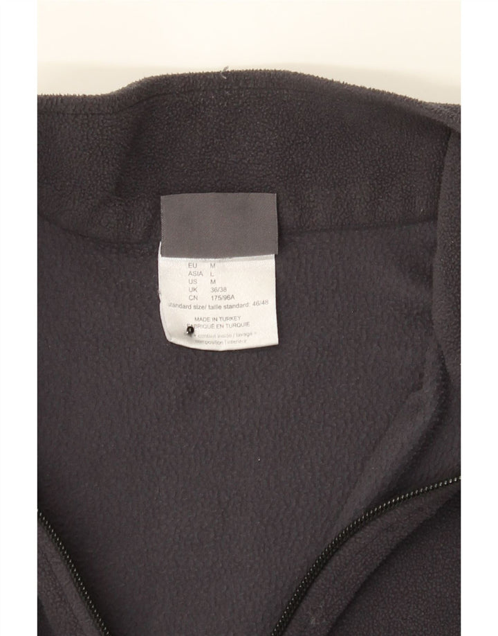 JACK WOLFSKIN Mens Zip Neck Fleece Jumper UK 36/38 Medium Grey Polyester Vintage Jack Wolfskin and Second-Hand Jack Wolfskin from Messina Hembry 