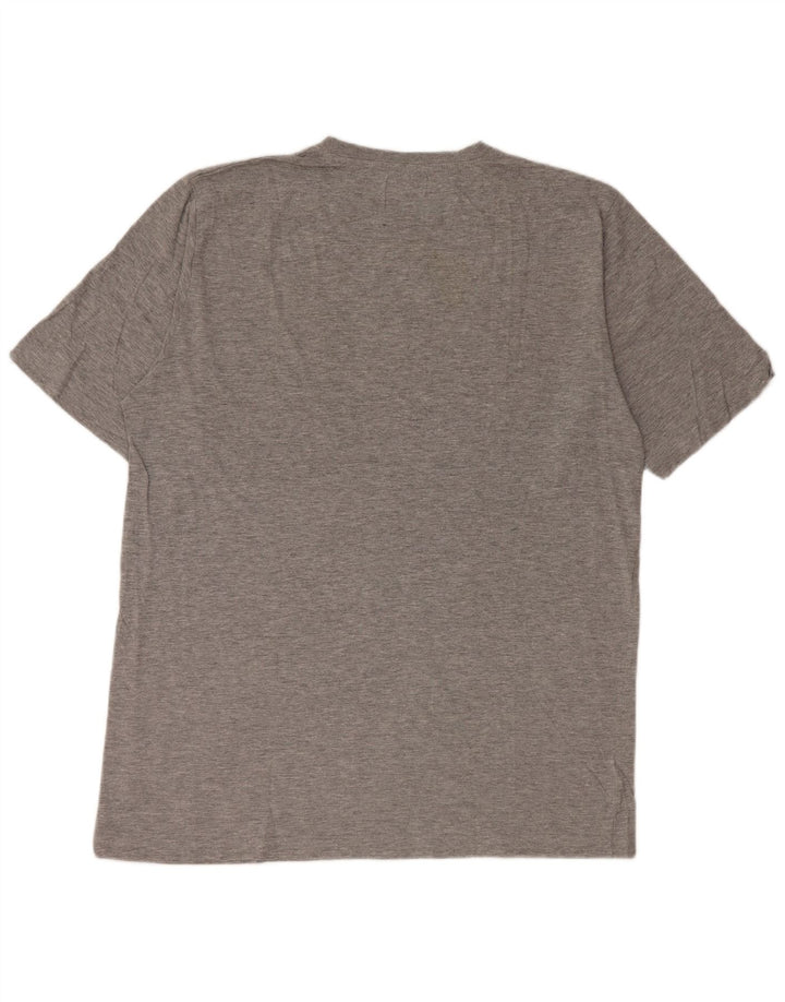 Kappa Herre Grafisk T-Shirt Top XL Grå Bomuld