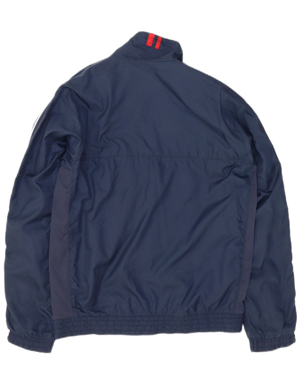 Nike Herre Træningsjakke Top Jakke UK 38/40 Medium Mørkeblå Colourblock Nylon