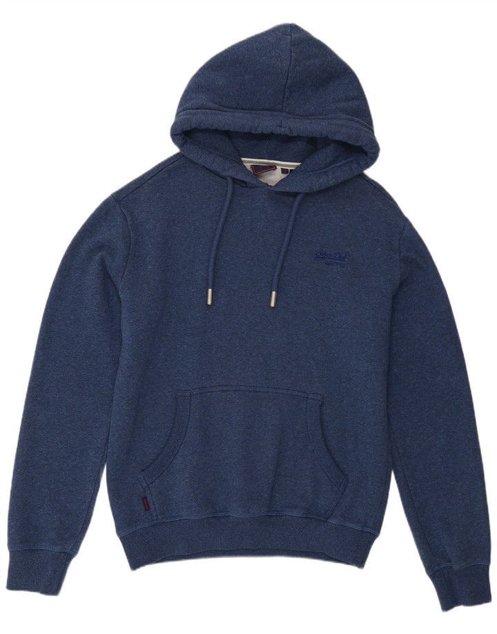 Superdry Mens Hoodie Jumper Small Navy Blue Cotton