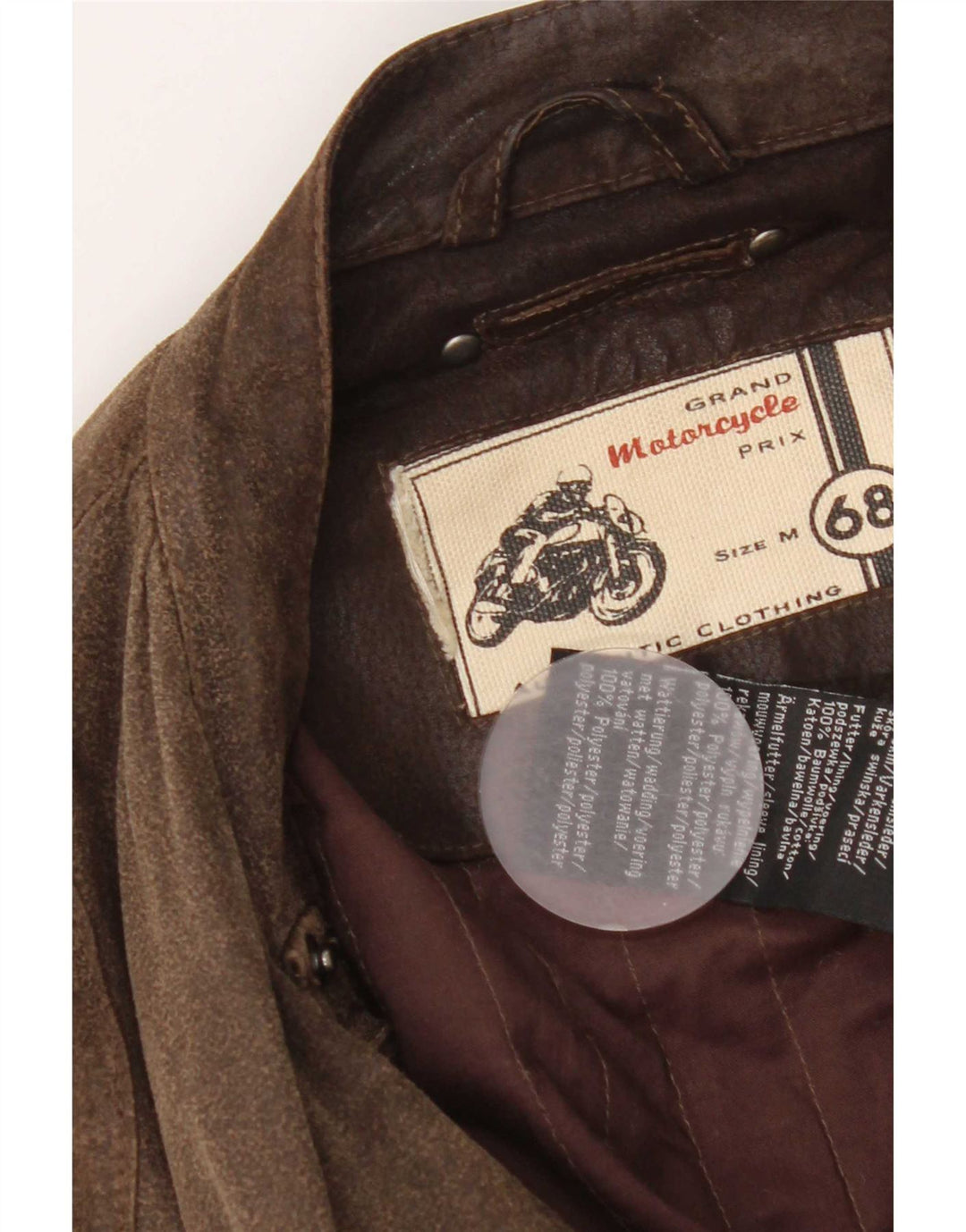 Vintage Herre Motorcykel Læder Utility Jacket UK 38 Medium Brown